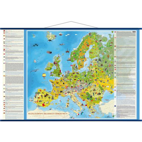 Europa Młodego Odkrywcy MIDI mapa ścienna dla dzieci, 100x70 cm, ArtGlob