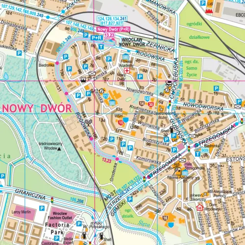 Wrocław. Mapa drogowa 1:18 500, 150x145 cm, ArtGlobWrocław. Mapa drogowa 1:18 500, 150x145 cm, ArtGlob