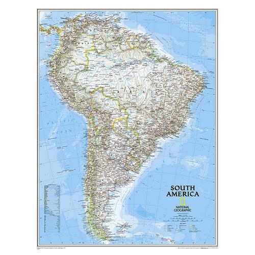 Ameryka Południowa Classic. Mapa ścienna 1:11 121 000, 61x77 cm
