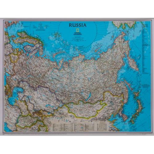 Rosja Classic. Mapa ścienna polityczna 1:12 617 000, 77x61 cm, National Geographic