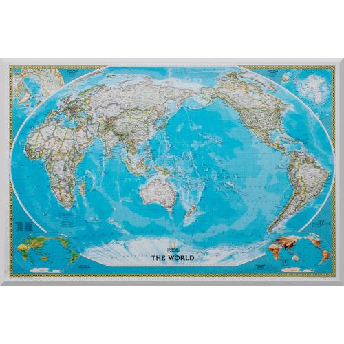 Świat Classic Pacyfic Centered. Mapa ścienna polityczna 1:36 384 000, 117x77 cm, National Geographic