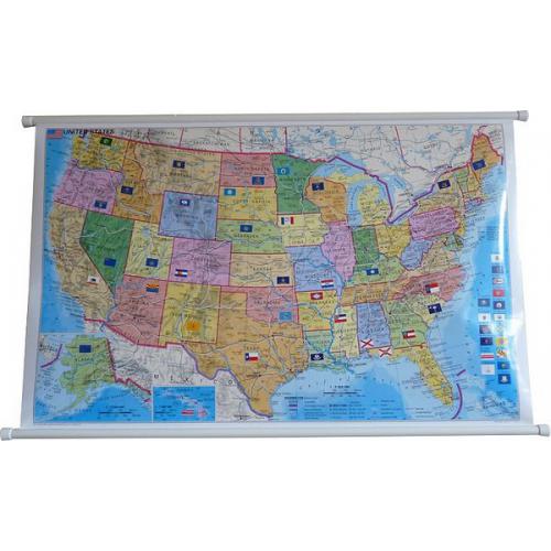 USA. Mapa kody pocztowe, 1:5 500 000, 95x67 cm