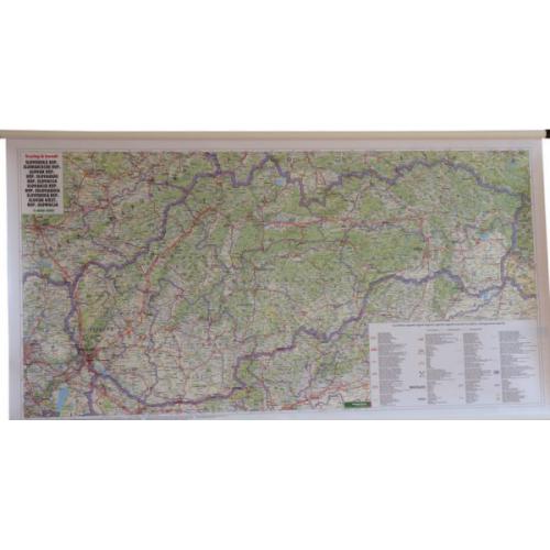 Słowacja. Mapa drogowa 1:400 000, 87x125 cm