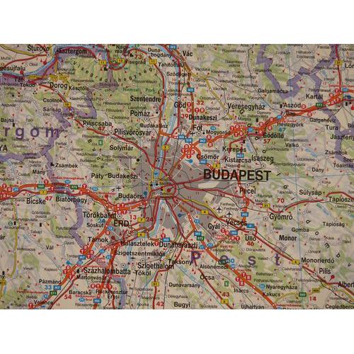 Węgry. Mapa drogowa 1:400 000, 140x95