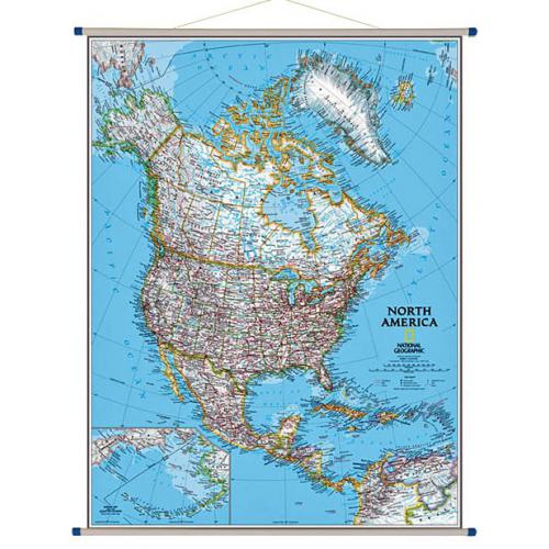 Ameryka Północna Classic. Mapa ścienna 1:8 950 000, 92x117 cm