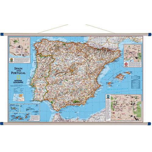 Hiszpania i Portugalia Classic. Mapa ścienna 1:2 074 000, 84x56 cm