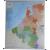 Beneluks: Belgia Holandia Luksemburg. Mapa kody pocztowe 1:420 000, 140x100 cm