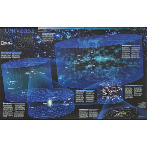 Wszechświat mapa ścienna, 78x55 cm, National Geographic