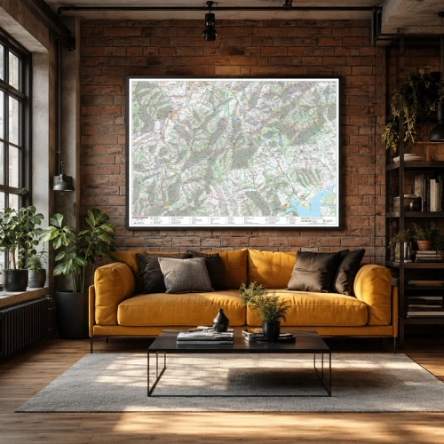 /AI/ Aranż - Beskid Żywiecki. Mapa ścienna 1:35 000, 145x110 cm, SwiatMap.pl