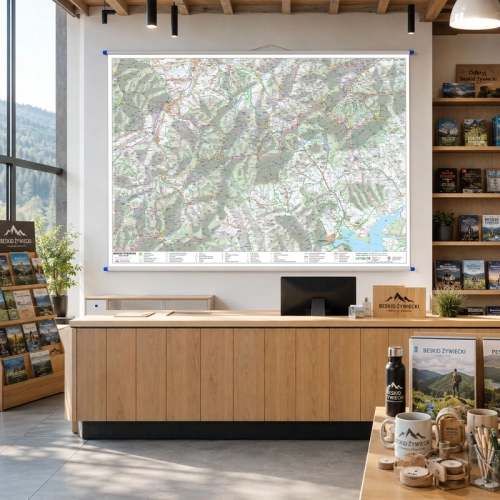 /AI/ Aranż - Beskid Żywiecki. Mapa ścienna 1:35 000, 145x110 cm, SwiatMap.pl