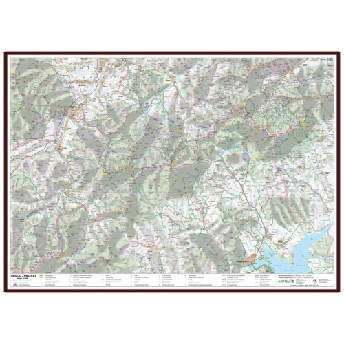 Beskid Żywiecki. Mapa ścienna 1:35 000, 145x110 cm, SwiatMap.pl
