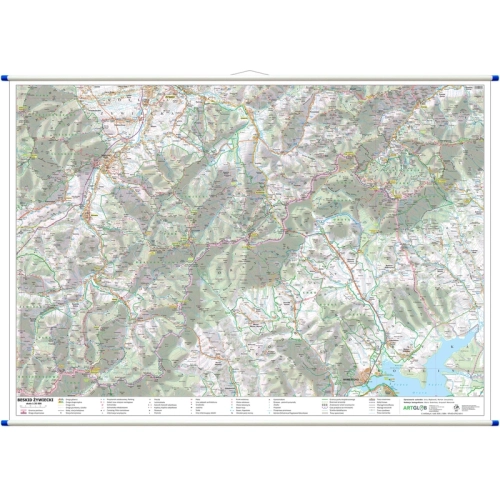 Beskid Żywiecki. Mapa ścienna 1:35 000, 145x110 cm, SwiatMap.pl