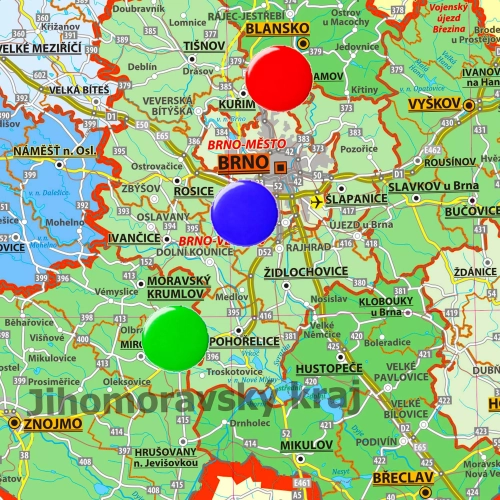 Czechy. Mapa ścienna administracyjna w języku czeskim 1:500 000, 100x70 cm, ArtGlob