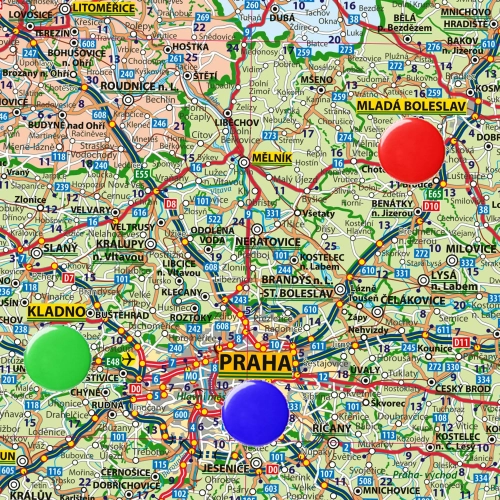 Czechy. Mapa ścienna administracyjno-drogowa 1:500 000, 100x70 cm, ArtGlob