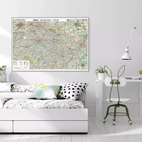 Aranż - Czechy. Mapa ścienna drogowa 1:500 000, 100x70 cm, ArtGlob