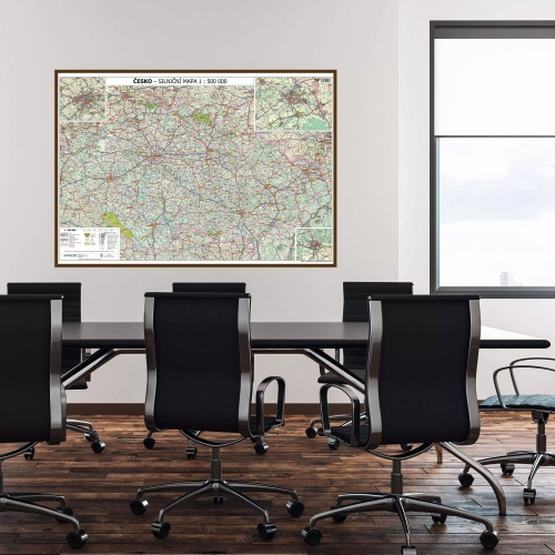 Aranż - Czechy. Mapa ścienna drogowa 1:500 000, 100x70 cm, ArtGlob