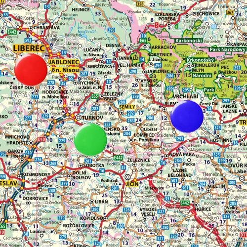 Czechy. Mapa ścienna drogowa 1:500 000, 100x70 cm, ArtGlob