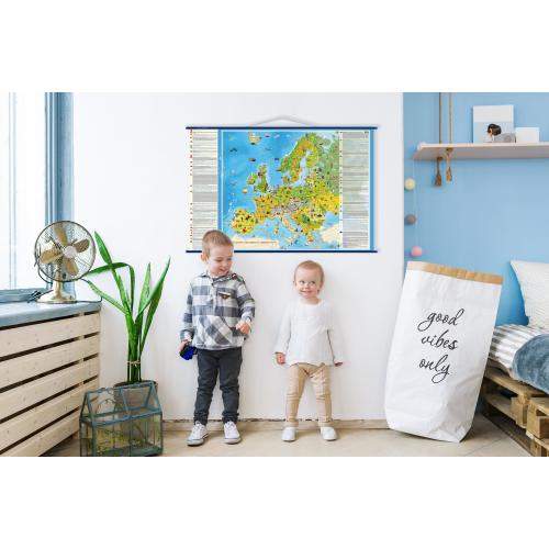 Aranż - Europa Młodego Odkrywcy mapa ścienna dla dzieci, 140x100 cm, ArtGlob