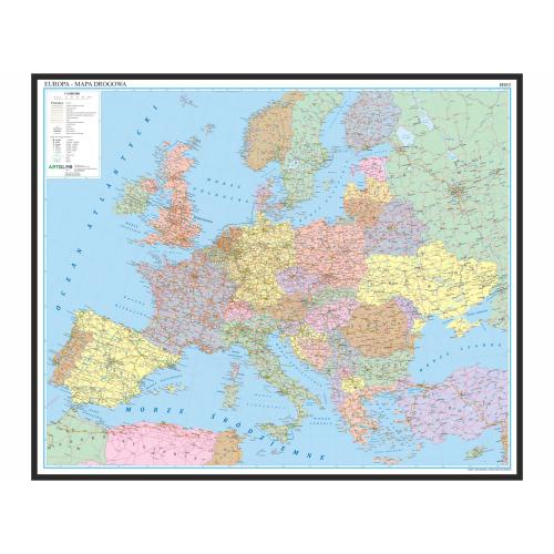 Europa. Mapa ścienna drogowa, 1:3 000 000, 144x120 cm, ArtGlob