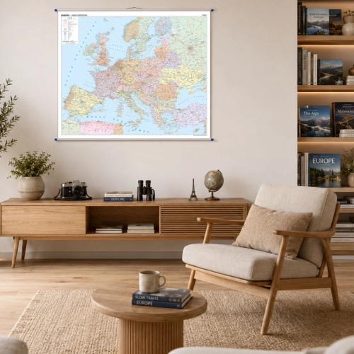Aranż - Europa. Mapa ścienna drogowa, 1:3 600 000, 120x100 cm, SwiatMap.pl