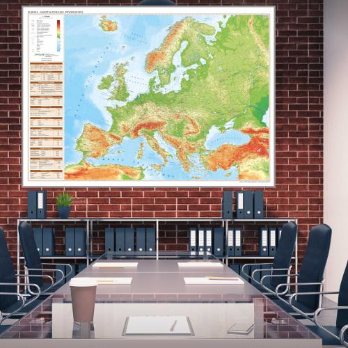 Aranż - Europa. Mapa ścienna fizyczna, 1: 3 250 000, 194x143 cm, ArtGlob