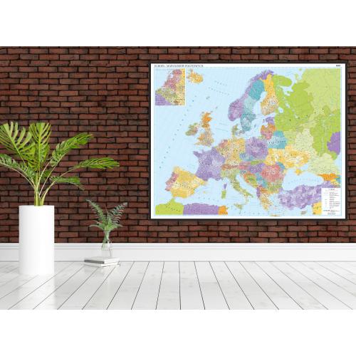 Aranż - Europa mapa ścienna kodów pocztowych 1:3 000 000, 180x150 cm, ArtGlob