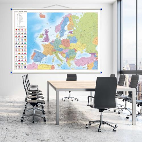 Aranż - Europa. Mapa ścienna polityczna, 1:3 250 000, 194x143 cm, ArtGlob