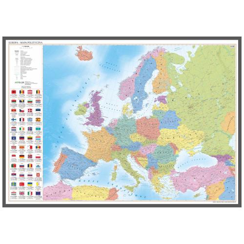 Europa mapa ścienna polityczna, 1:6 500 000, 100x70 cm, ArtGlob