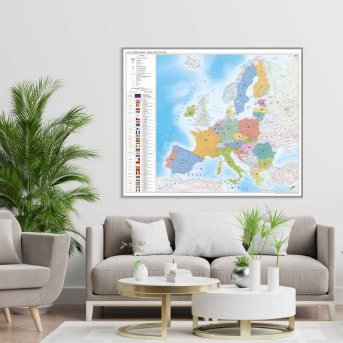 Aranż - Unia Europejska mapa ścienna polityczna, 1:4 500 000, 120x100 cm, ArtGlob