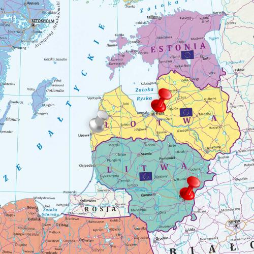 Unia Europejska mapa ścienna polityczna, 1:4 500 000, 120x100 cm, ArtGlob