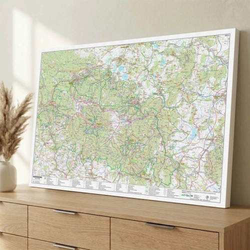 /AI/ Aranż - Karkonosze. Mapa ścienna na płótnie, SwiatMap.pl