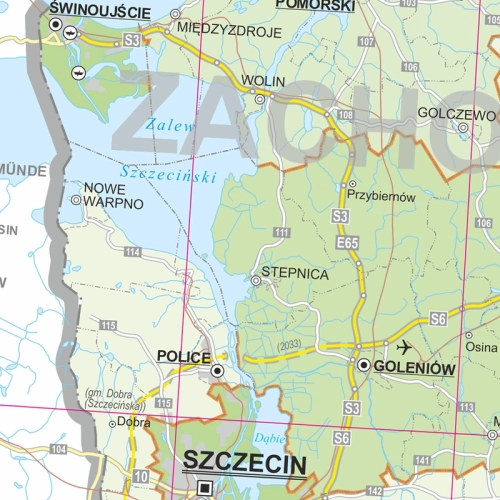 Polska. Mapa ścienna administracyjna 1:350 000, 205x200 cm, SwiatMap.pl