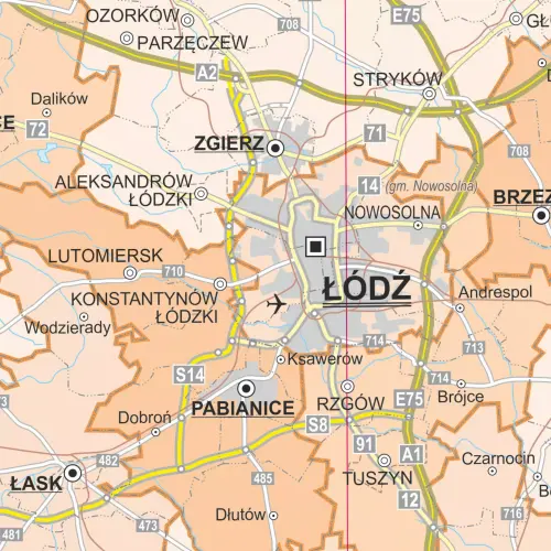 Polska mapa ścienna administracyjna 1:500 000, 145x140 cm, ArtGlob