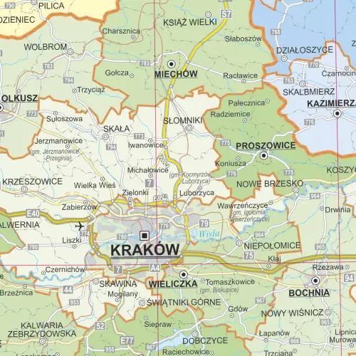 Polska mapa ścienna administracyjna 1:700 000, 140x100 cm, ArtGlob