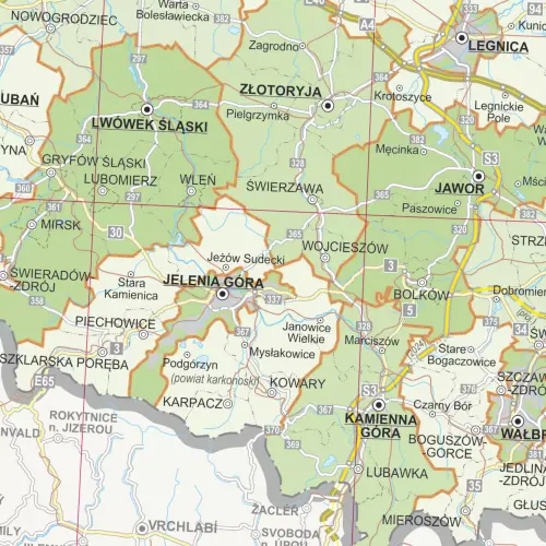 Polska mapa ścienna administracyjna 1:700 000, 140x100 cm, ArtGlob