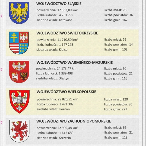Polska. Mapa ścienna administracyjna na płótnie 1:700 000, 140x100 cm, SwiatMap.pl