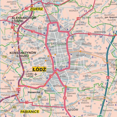 Polska adminstracyjno - drogowa mapa ścienna - naklejka 117x100 cm, 1:700 000