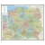 Polska mapa ścienna administracyjno - drogowa 1:700 000 ,120x100 cm - wersja angielska, rama aluminiowa, SwiatMap.pl