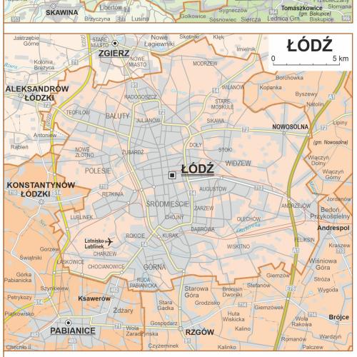 Polska mapa ścienna dwustronna fizyczno-administracyjna 1:700 000, 140x100 cm, ArtGlob