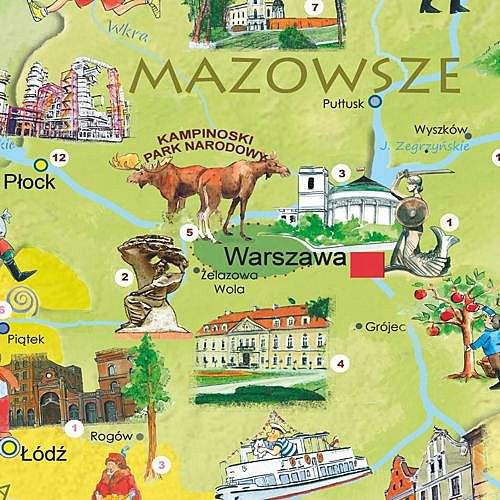 Polska Młodego Odkrywcy mapa - dwustronna podkładka na biurko do ćwiczeń, 58x38 cm, ArtGlob