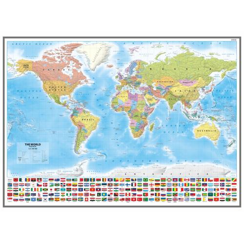 Świat. Mapa ścienna polityczna, 1:21 200 000, 195x140 cm, ArtGlob