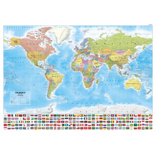Świat. Mapa ścienna polityczna wersja angielska, 1:42 000 000, 100x70 cm, ArtGlob