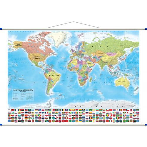 Świat. Mapa ścienna polityczna 1:21 200 000, 195x140 cm, ArtGlob