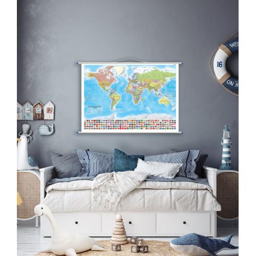 Aranż - Świat. Mapa ścienna polityczna 1:30 000 000, 140x100 cm, ArtgGlob