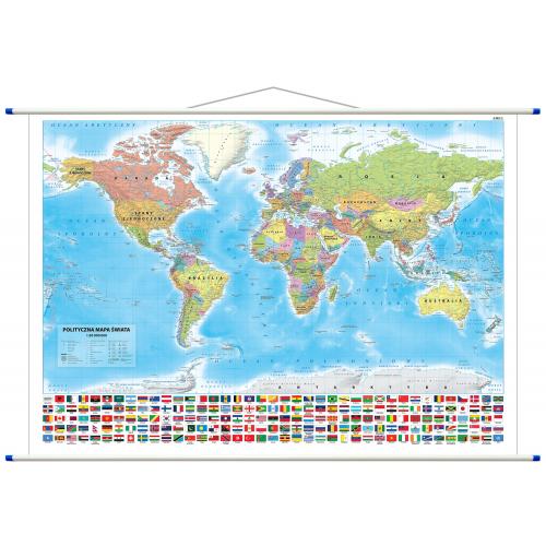 Świat. Mapa ścienna polityczna 1:30 000 000, 140x100 cm, ArtgGlob