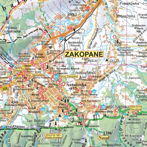 Tatry polskie i słowackie. Mapa ścienna 1:50 000, 100x70 cm, SwiatMap.pl