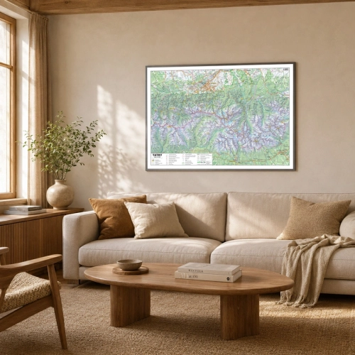 /AI/ - Aranż - Tatry polskie i słowackie. Mapa ścienna 1:55 000, 70x50 cm