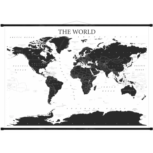 The World mapa ścienna polityczna-konturowa, 140x100 cm, SwiatMap.pl
