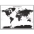 The World mapa ścienna polityczna-konturowa, 140x100 cm, rama aluminiowa, SwiatMap.pl