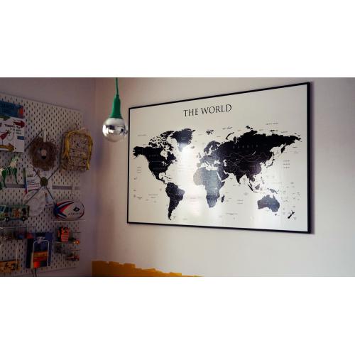 Aranż - The World mapa ścienna polityczna-konturowa, 100x70 cm, ArtGlob